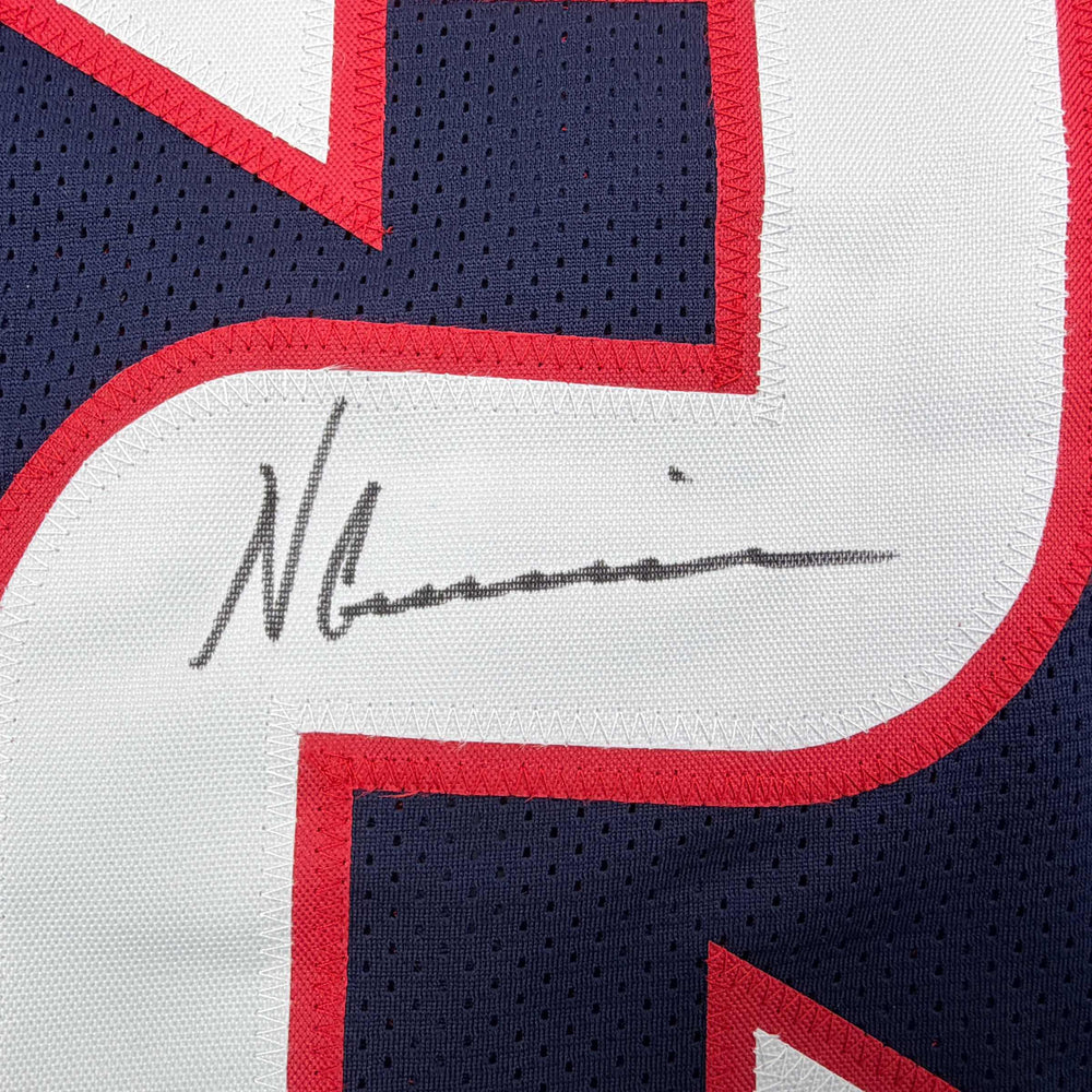 Autographed/Signed Nico Collins Houston Blue Rookie Football Jersey JSA COA (ONLINE ORDER ONLY)