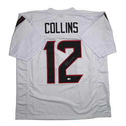 Autographed/Signed Nico Collins Houston White Football Jersey JSA COA (ONLINE ORDER ONLY)