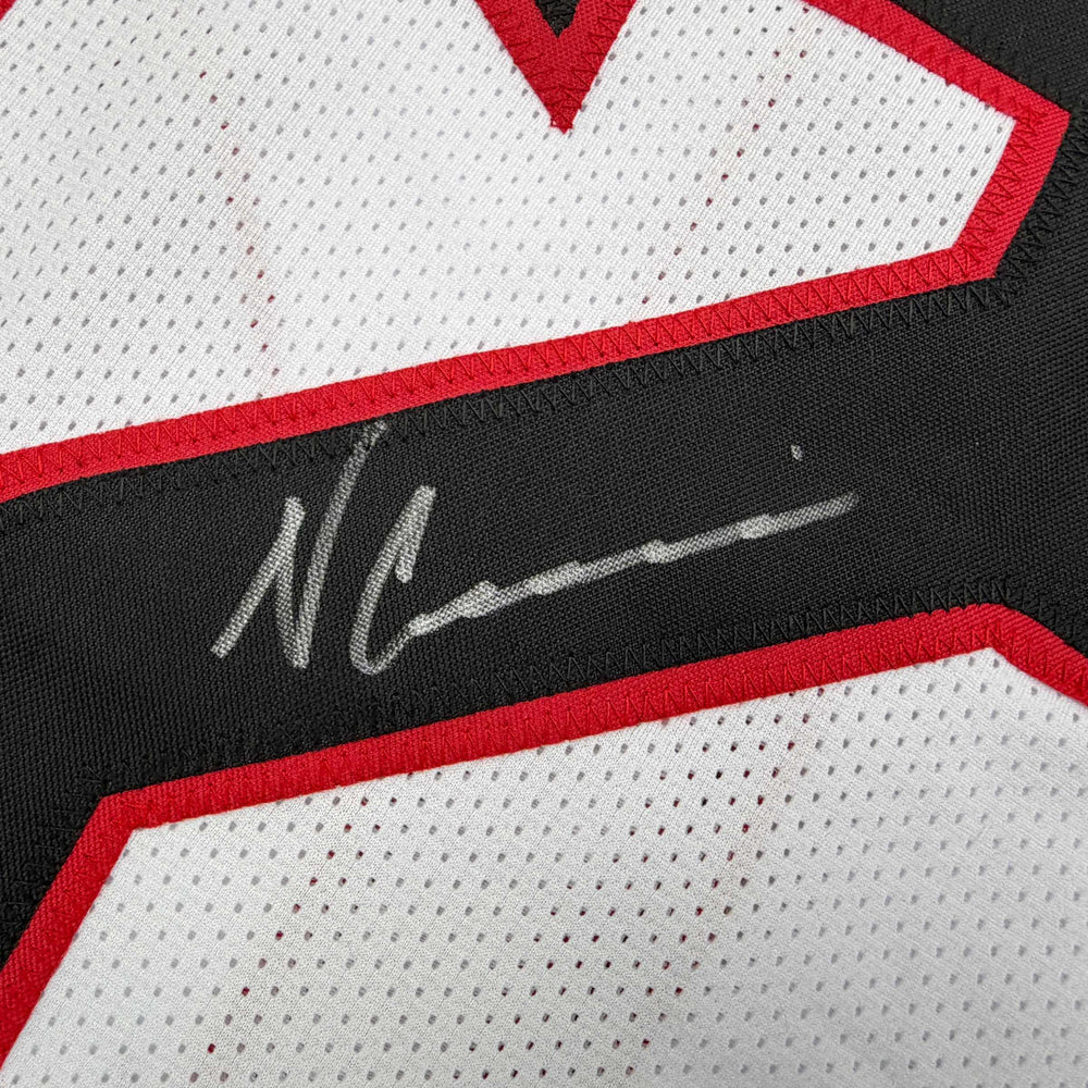 Autographed/Signed Nico Collins Houston White Football Jersey JSA COA (ONLINE ORDER ONLY)