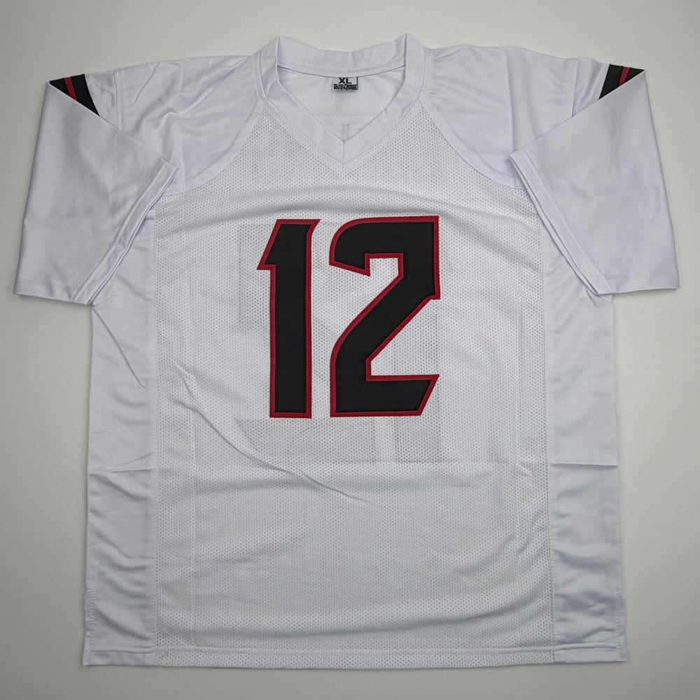 Autographed/Signed Nico Collins Houston White Football Jersey JSA COA (ONLINE ORDER ONLY)