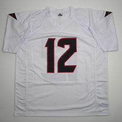 Autographed/Signed Nico Collins Houston White Football Jersey JSA COA (ONLINE ORDER ONLY)