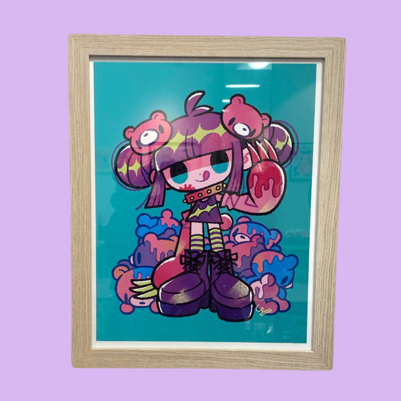Yuri Takahashi - Strongest Me - Framed Giclee - Gloomy Bear Exhibition (ONLINE ORDER ONLY)