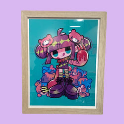 Yuri Takahashi - Strongest Me - Framed Giclee - Gloomy Bear Exhibition (ONLINE ORDER ONLY)