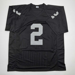 Autographed/Signed Ashton Jeanty Oakland Black Football Jersey Beckett BAS COA (ONLINE ORDER ONLY)