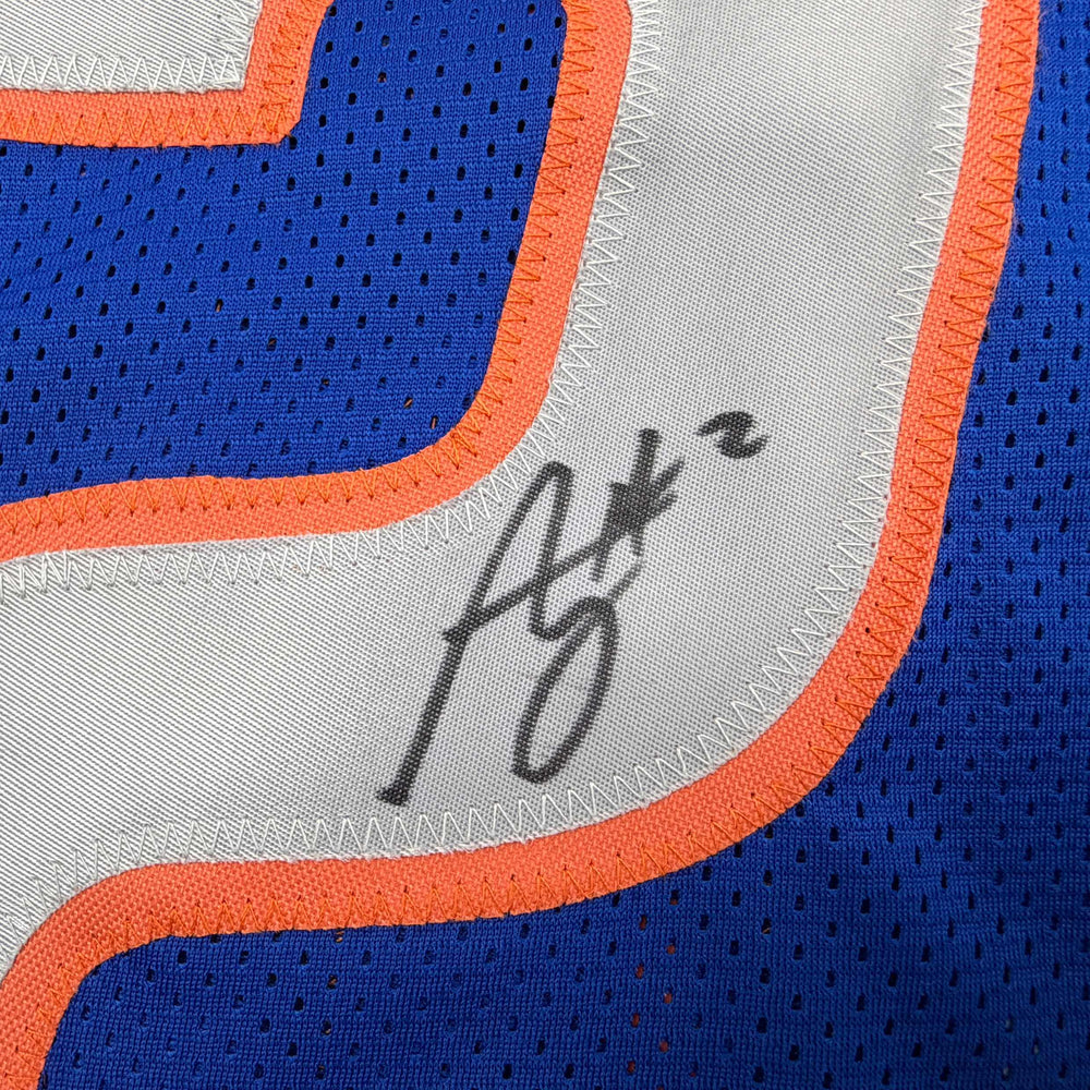 Autographed/Signed Ashton Jeanty Boise State Blue College Football Jersey Beckett BAS COA (ONLINE ORDER ONLY)