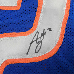 Autographed/Signed Ashton Jeanty Boise State Blue College Football Jersey Beckett BAS COA (ONLINE ORDER ONLY)