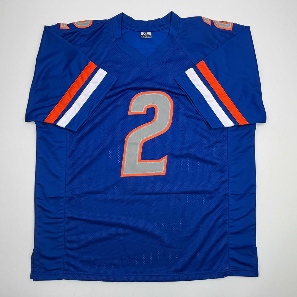 Autographed/Signed Ashton Jeanty Boise State Blue College Football Jersey Beckett BAS COA (ONLINE ORDER ONLY)