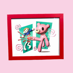 BunnyBaum - Dreamcast Gloomy - Framed Giclee - Gloomy Bear Exhibition (ONLINE ORDER ONLY)