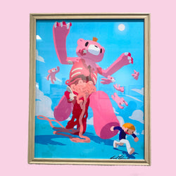 Samuel Youn - Gloomy Bear Zombie King - Framed Giclee - Gloomy Bear Exhibition (ONLINE ORDER ONLY)