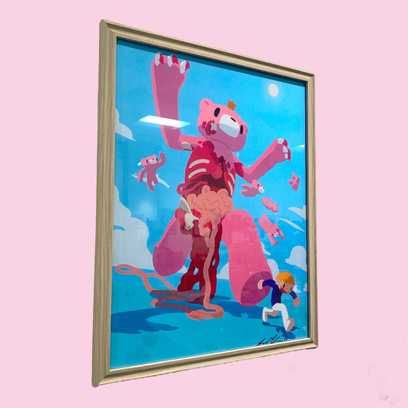 Samuel Youn - Gloomy Bear Zombie King - Framed Giclee - Gloomy Bear Exhibition (ONLINE ORDER ONLY)