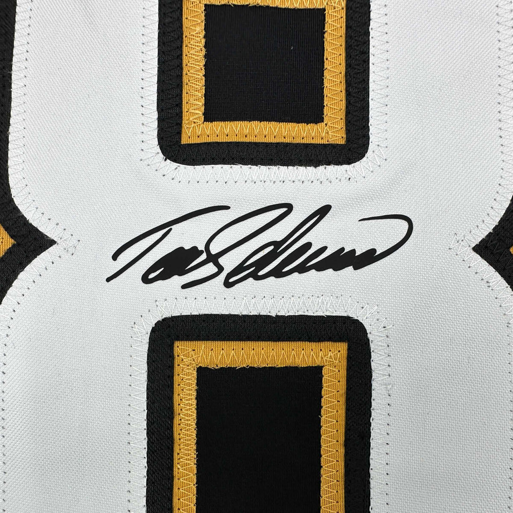 Framed Facsimile Autographed Teemu Selanne 35x39 Anaheim Black Reprint Laser Auto Hockey Jersey (ONLINE ORDER ONLY)