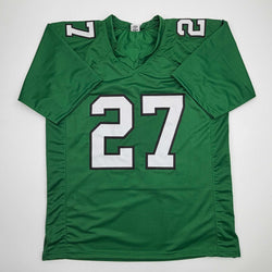 Autographed/Signed Quinyon Mitchell Philadelphia Kelly Green Football Jersey JSA COA (ONLINE ORDER ONLY)
