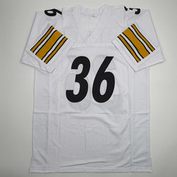 Autographed/Signed Jerome Bettis Pittsburgh White Football Jersey JSA COA (ONLINE ORDER ONLY)