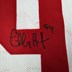 Autographed/Signed Charles Haley San Francisco White Football Jersey JSA COA (ONLINE ORDER ONLY)