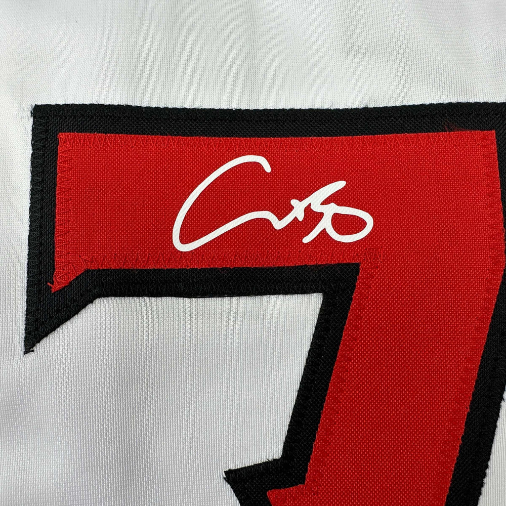 Facsimile Autographed Shohei Ohtani Kanji Los Angeles LA Anaheim White Reprint Laser Auto Baseball Jersey Size Men's XL (ONLINE ORDER ONLY)