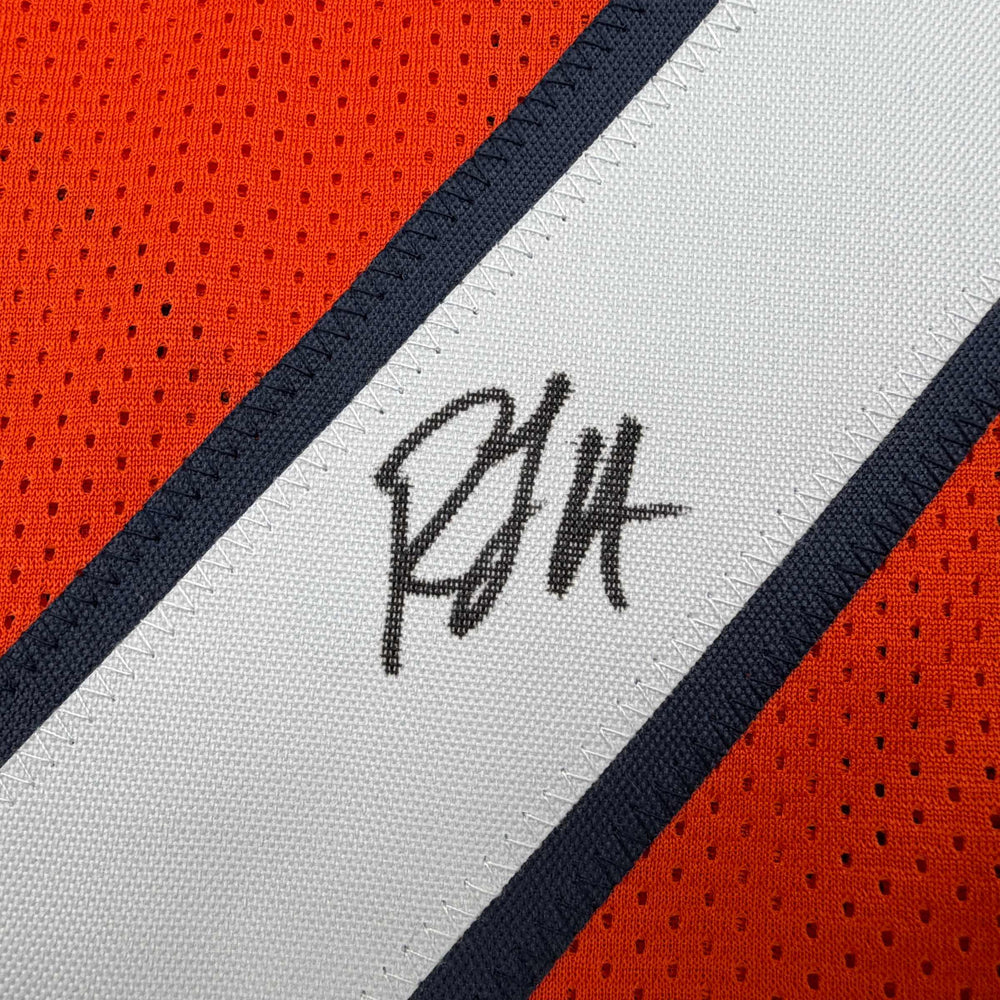 Autographed/Signed R.J RJ Harvey Denver Orange Football Jersey JSA COA (ONLINE ORDER ONLY)