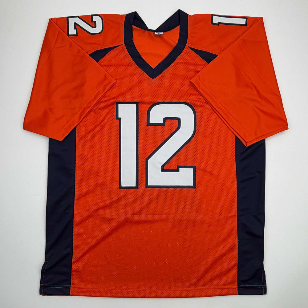 Autographed/Signed R.J RJ Harvey Denver Orange Football Jersey JSA COA (ONLINE ORDER ONLY)