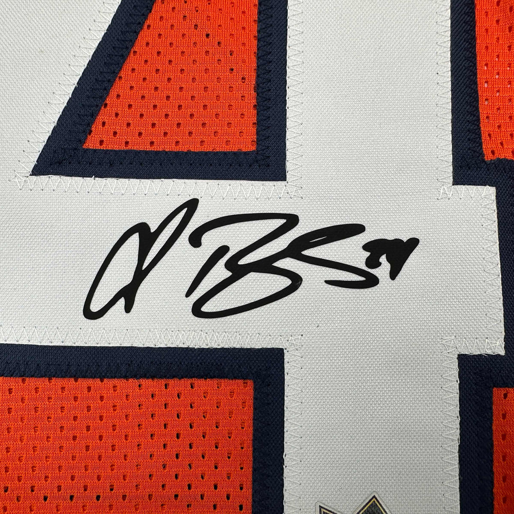 Facsimile Autographed Champ Bailey Denver Orange Reprint Laser Auto Football Jersey Size Men's XL (ONLINE ORDER ONLY)
