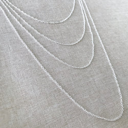 18" - 925 Sterling Silver Filled Necklace Chain - Dainty Fine - 18" - 18 Inch - Lobster Claw Clasp - .925 Stamped - Cable Chain - Silver fill (ONLINE ORDER ONLY)