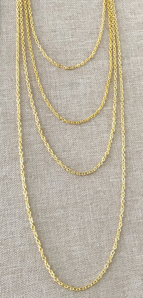 16" - 18KT Yellow Gold Filled Chain - Dainty Fine - 16" - 16 Inch Necklace - Lobster Claw Clasp (ONLINE ORDER ONLY)