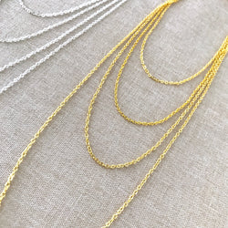 16" - 18KT Yellow Gold Filled Chain - Dainty Fine - 16" - 16 Inch Necklace - Lobster Claw Clasp (ONLINE ORDER ONLY)