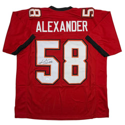 Autographed/Signed Kwon Alexander Tampa Bay Red Football Jersey JSA COA (ONLINE ORDER ONLY)