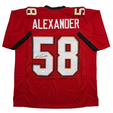 Autographed/Signed Kwon Alexander Tampa Bay Red Football Jersey JSA COA (ONLINE ORDER ONLY)