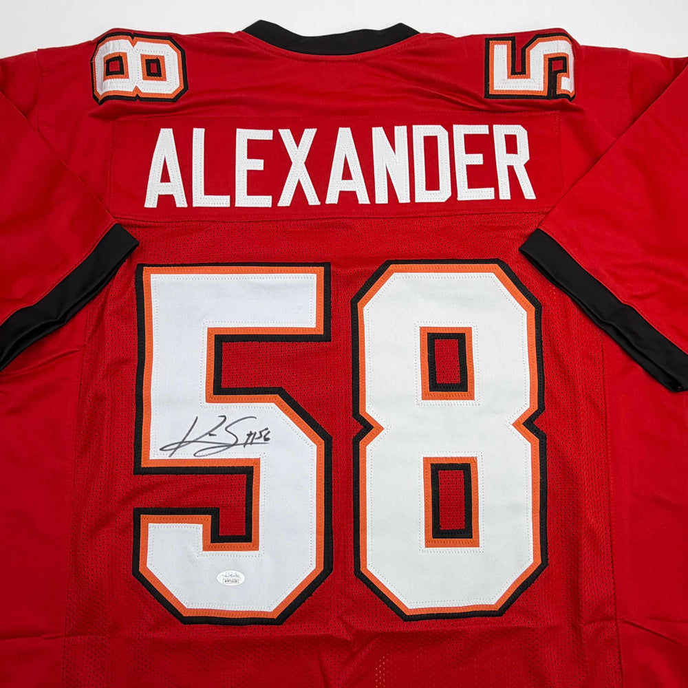 Autographed/Signed Kwon Alexander Tampa Bay Red Football Jersey JSA COA (ONLINE ORDER ONLY)