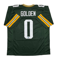 Autographed/Signed Matthew Golden Green Bay Green Football Jersey Beckett BAS COA (ONLINE ORDER ONLY)