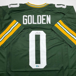 Autographed/Signed Matthew Golden Green Bay Green Football Jersey Beckett BAS COA (ONLINE ORDER ONLY)