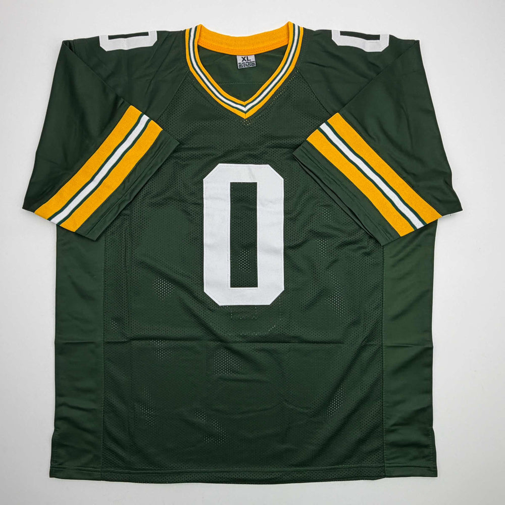 Autographed/Signed Matthew Golden Green Bay Green Football Jersey Beckett BAS COA (ONLINE ORDER ONLY)