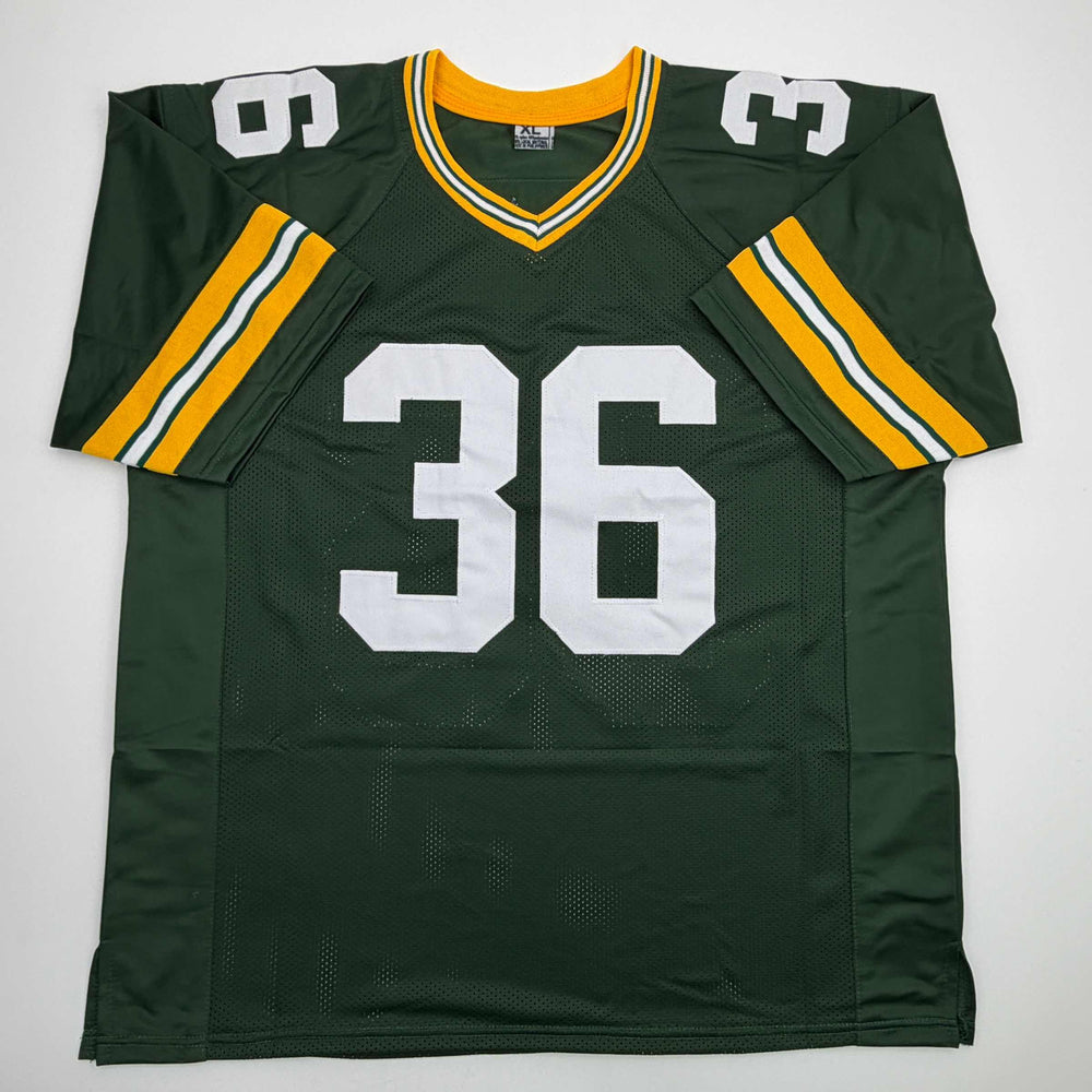 Autographed/Signed Leroy Butler Green Bay Green Football Jersey Beckett BAS COA (ONLINE ORDER ONLY)