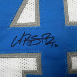 Autographed/Signed Amon-Ra St. Brown Detroit White Football Jersey Beckett BAS COA (ONLINE ORDER ONLY)