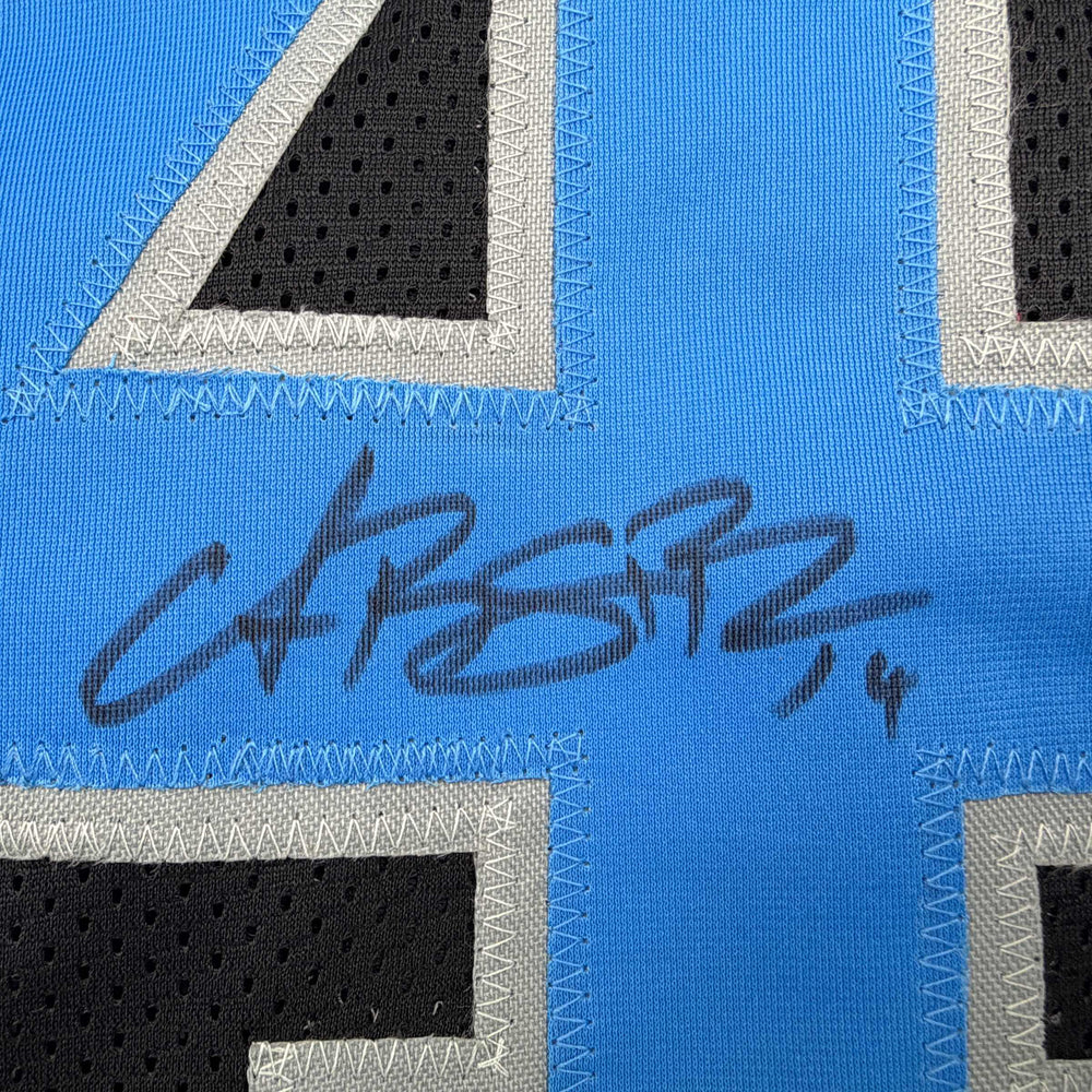 Autographed/Signed Amon-Ra St. Brown Detroit Black Football Jersey Beckett BAS COA (ONLINE ORDER ONLY)