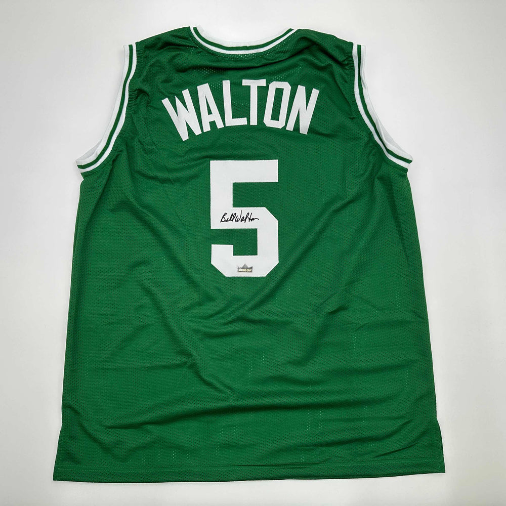 Facsimile Autographed Bill Walton Boston Green Reprint Laser Auto Basketball Jersey Size Men's XL (ONLINE ORDER ONLY)