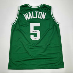Facsimile Autographed Bill Walton Boston Green Reprint Laser Auto Basketball Jersey Size Men's XL (ONLINE ORDER ONLY)