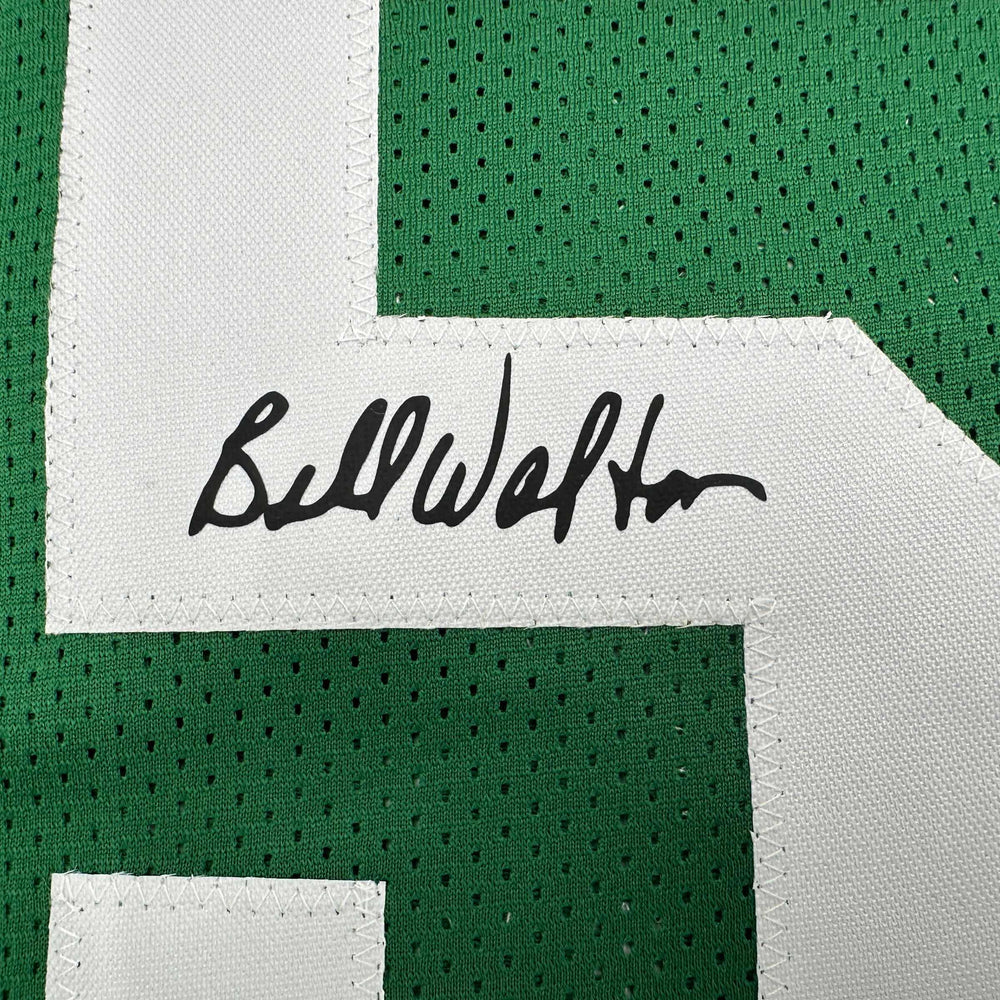 Facsimile Autographed Bill Walton Boston Green Reprint Laser Auto Basketball Jersey Size Men's XL (ONLINE ORDER ONLY)