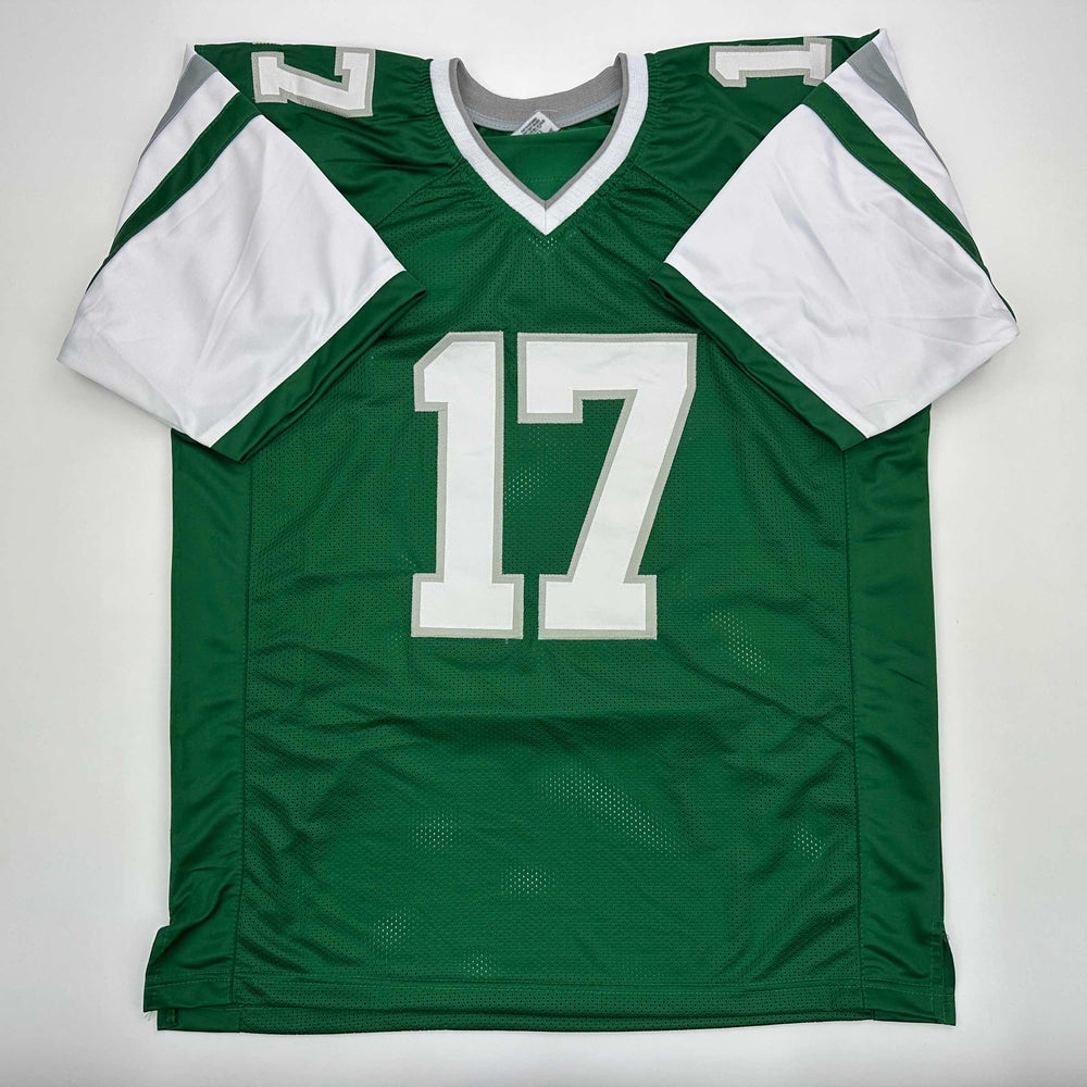 Facsimile Autographed Harold Carmichael Philadelphia Kelly Green Reprint Laser Auto Football Jersey Size Men's XL (ONLINE ORDER ONLY)