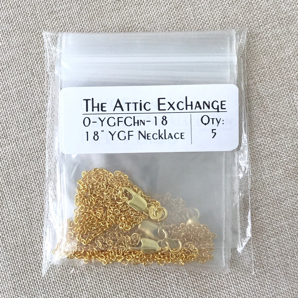 16" - 18KT Yellow Gold Filled Chain - Dainty Fine - 16" - 16 Inch Necklace - Lobster Claw Clasp (ONLINE ORDER ONLY)