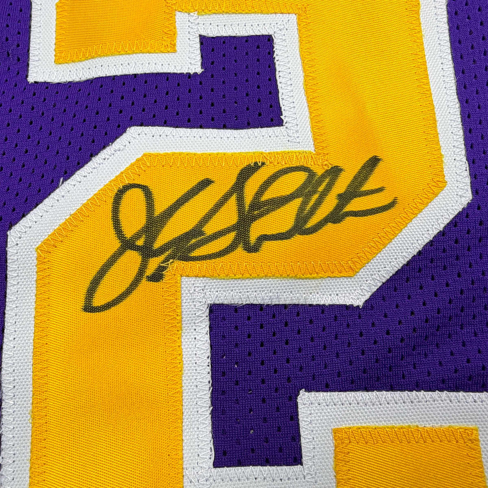 Autographed/Signed John Stockton Utah Purple Basketball Jersey Beckett BAS COA (ONLINE ORDER ONLY)