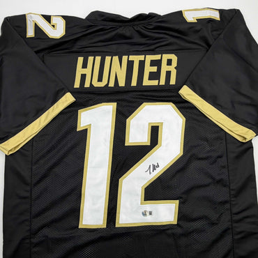Autographed/Signed Travis Hunter Colorado Black College Football Jersey Beckett BAS COA (ONLINE ORDER ONLY)