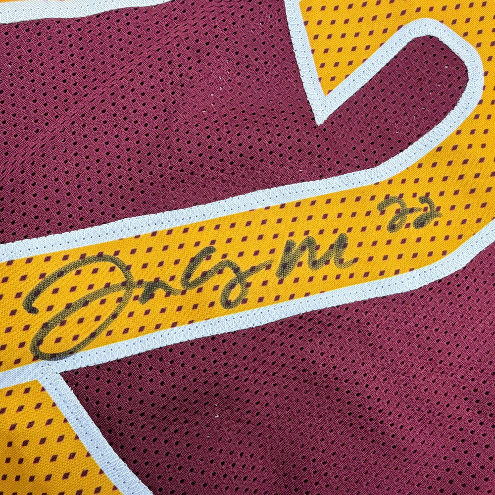 Autographed/Signed Bill Jacory Croskey-Merritt Washington Burgundy Football Jersey Beckett BAS COA (ONLINE ORDER ONLY)