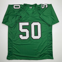 Autographed/Signed Jaelan Phillips Philadelphia Kelly Green Football Jersey PSA/DNA COA (ONLINE ORDER ONLY)