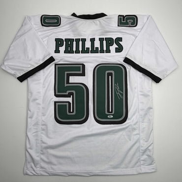 Autographed/Signed Jaelan Phillips Philadelphia White Football Jersey PSA/DNA COA (ONLINE ORDER ONLY)