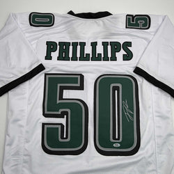Autographed/Signed Jaelan Phillips Philadelphia White Football Jersey PSA/DNA COA (ONLINE ORDER ONLY)