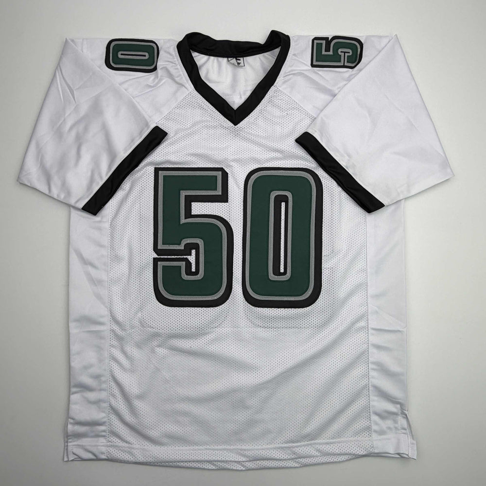 Autographed/Signed Jaelan Phillips Philadelphia White Football Jersey PSA/DNA COA (ONLINE ORDER ONLY)