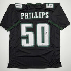 Autographed/Signed Jaelan Phillips Philadelphia Black Football Jersey PSA/DNA COA (ONLINE ORDER ONLY)