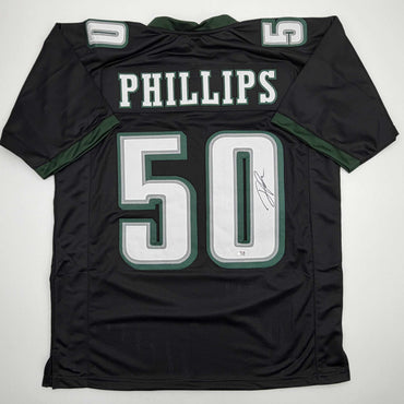 Autographed/Signed Jaelan Phillips Philadelphia Black Football Jersey PSA/DNA COA (ONLINE ORDER ONLY)
