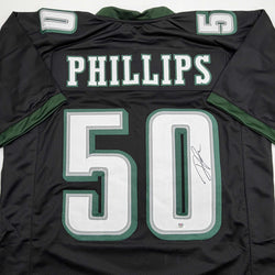 Autographed/Signed Jaelan Phillips Philadelphia Black Football Jersey PSA/DNA COA (ONLINE ORDER ONLY)