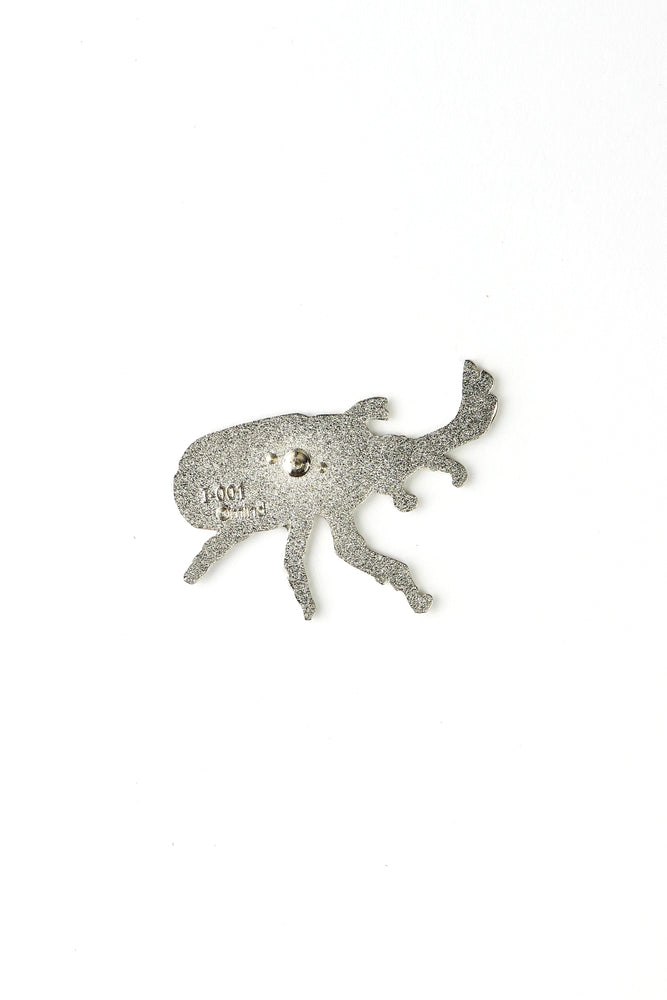 Japanese Rhinoceros Beetle Enamel Pin (Trypoxylus dichotomus) (ONLINE ORDER ONLY)